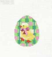 Associated Talent Mini Duck Egg Ornament Handpainted HP Needlepoint Canvas 450