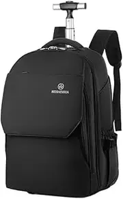 19 Inch Wheeled Rolling Backpack Travel Backpack, Wheeled Backpack, Waterproof And Stylish Portable Laptop Bag, Durable And Quiet Wheel Foldable Strap, Suitable For Student And Business Travel
