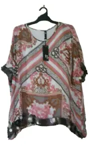 Beautiful Taking Shape Size M (18) Lined Cap Sleeve Sequin Top Rrp $149.95