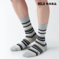在飛比找momo購物網優惠-【MUJI 無印良品】男光澤感棉線編織直角襪(共5色)