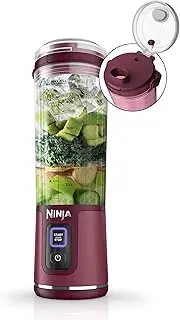 [NINJA] BC151CR Blast Portable Blender, Cordless, 18oz. Vessel, Personal Blender-for Shakes & Smoothies, BPA Free, Leakproof-Lid & Sip Spout, USB-C Rechargeable, Dishwasher Safe Parts, Cranberry Red