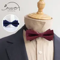在飛比找momo購物網優惠-【MWD】紳士領結 酒紅領結 素色領結 WD0399(伴郎領