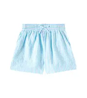 [Polo Ralph Lauren Kids] Polo Ralph Lauren Kids Striped linen and cotton shorts Y 12 blue