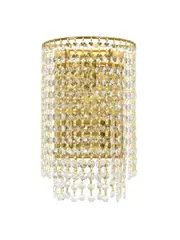 Sarita 3 Light Crystal Wall Bracket in Aged Brass