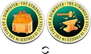 Dumpster Fire Challenge Coin - Dumpster Fire Desk Accessories - Dumpster Fire Gifts Ornament - Funny Office Desk Accessories for Work Coworker Go Away Token - Inspirational Gifts for Men Women Teacher