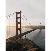 Galrie Golden Gate Bridge at Sunset - Captivating Landscape Art Photography Print, Poster Only, A1 60 x 84cm (23 x 33inch)
