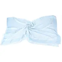 在飛比找Yahoo奇摩購物中心優惠-FENDI 展示品 水藍雙F緹花有機真絲混羊毛方型披肩/圍巾