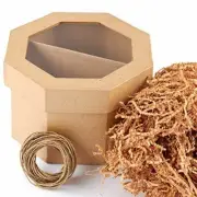 Factory Direct Craft Paper Mache Octagon Window Gift Box Set | 3 Piece Set