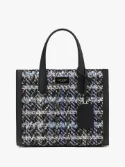 Manhattan Plaid Tweed Small Tote