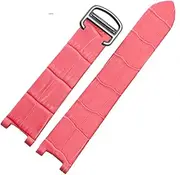 20 mm For Pasha De Cartier Leather Watch Band Strap Pink Bracelet Belt