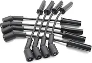Car 8pcs Ignition Spark Plug Wire Kit Set Cable Fit for Chevrolet Fit for Camaro Fit for Silverado Fit for Express Fit for GMC Fit for Sierra Fit for Savana Fit for Yukon Fit for Hummer 9748UU