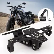 Adjustable Motorcycle License Number Plate Holder Bracket LED Light Tail Tidy