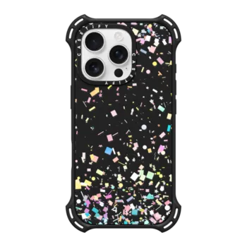 iPhone 16 Pro Bounce Case MagSafe Compatible Pastel Confetti Explosion Transparent