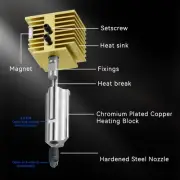 Upgrade Hotend Kit Insulated Silicone Sleeve Brass Heatsink Hot End Tools .