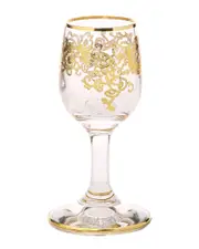 Alice Pazkus Set of 6 Liqueur Glasses- 24K Rich Gold Design