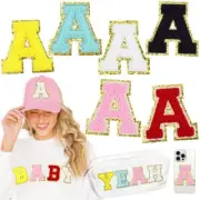 6 Pcs 3 Inch Chenille Letter Patches Iron on Letters Patches for Clothes Vars...
