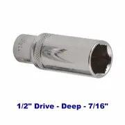Kincrome K26191 - LOK-ON Deep Socket 7/16" 1/2" Drive