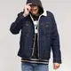 【羊絨裡毛領XS-XXL鋪棉袖】美國 日本LEVIS Sherpa Trucker Jacket 深藍牛仔外套保暖夾克