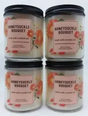 4x7ozBath & Body Works HONEYSUCKLE BOUQUE 1-Wick Medium Mason Jar Scented Candle