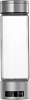 3-in-1 Hydrogen Water Bottle Portable Hydrogen Water Generator Ionizer 3 Min Make Hydrogen Content to 1300-1500 PPB Hydrogenated Water Bottle for Home Office Travel Use 400 Ml(Silver)