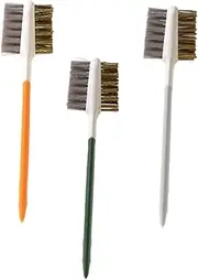 MERRYHAPY 3pcs Mini Wire Brush Gas Stove Cleaner Double-Ended Gas Stove Brush Kitchen Cooktop Cleaner