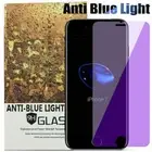 For iPhone 16/e 15 14 13 12 11 Pro XR Max Anti-BLUE Light Glass Screen Protector