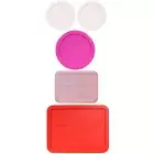 Pyrex 5 Lid Valentine's Day Color Scheme Bundle for 7200, 7201, 7210, & 7211