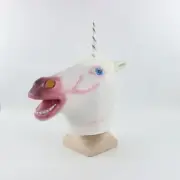 Funny Unicorn Hourse Full Head Latex Mask Bizarre Mask Halloween Cosplay Props