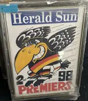 Adelaide Crows 1998 AFL Premiers - Official Weg / Herald Sun Poster - Framed