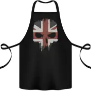 Union Jack Skull British Gym Biker Flag Cotton Apron 100% Organic