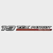 TRITON 19 TRX PATRIOT RAISED DECAL 1969164 15 7/8" X 1 1/2" SILVER/BLACK BOAT