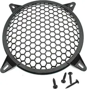 1 Pack 12 Inch Speaker Grills Subwoofer Grill Waffle Grill Guard Protector Covers with Mounting Screws ABS Mesh Round Subwoofer Speaker Cover