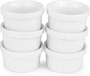 Mini Ramekins 1 Oz. 30 Ml|Microwave & Oven Safe, Porcelain Souffle Dish, Dipping