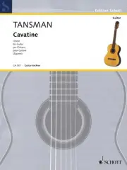 Alexandre Tansman Cavatine for Classical Guitar Solo 1951 Sheet Music Book