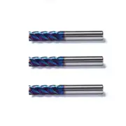 3Pcs 6.0MM HRC65 4 Flutes Tungsten Carbide End Mill CNC Milling Cutter Drill Bit