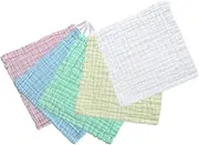 CORHAD 5Pcs Cotton Absorbent Washcloths Soft and Gentle Face Towels for Bathing and Drool Cleanup Multi Functional