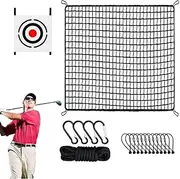 Golf Driving Net | Heavy Duty Ball Swing Training Simulator | Golf Sports Barrier Nets with Target Cloth for Backyard, Outdoor, Indoor, Garden