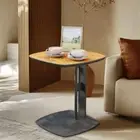 Metal C Table Living Room Bedroom End Side Table C-Table Storage for Small Space