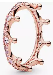 PANDORA - Enchanted Crown Ring in Rose Gold Size 3.75 with Gift Box