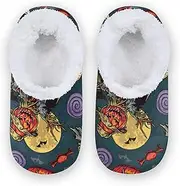 [Caihoyu] Kids Girls Boys Closed Back House Slippers Fuzzy Fleece Non-Slip House Shoes Hotel Travel Bedroom Airplane Party