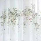 White Embroidered Sheer Curtains Living Room Bedroom Balcony Tulle Window Drapes