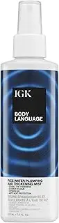 IGK BODY LANGUAGE Rice Water Plumpkin & Thickening Mist | Weightless Primer, Detangles + Hydrates | Vegan + Cruelty Free | 7.0 Oz