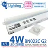 [喜萬年]PHILIPS飛利浦 易省 BN022 G2 LED 1尺 2尺 3尺 4尺 白光 自然光 黃光 支架燈 層板