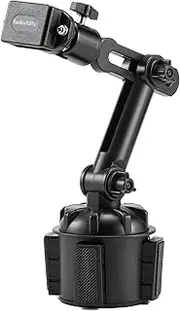 Radioddity RH1 Cup Holder Mount, Adjustable Length and Height, Secure and Stable for Handheld Radio, Car Mobile, Two Way Radio, Walkie Talkies