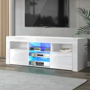 145cm Artiss TV Unit Entertainment Cabinet RGB LED White