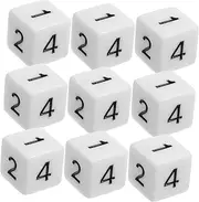 Kisangel 30pcs Game Dice Sided Numerals Dices for Parties Board Games and Teaching Activities Lightweight and Portable Dice Props