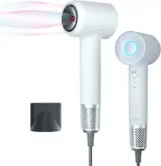 Ionic Hair Dryer, 110,000 RPM High-Speed Blow Dryer with Magnetic Nozzle, 1400W
