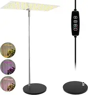 Kandishiex US Grow Light Height Adjustable Grow Lamp Dimmable Brightness Full Spectrum Grow Light Bright LED Light Easy to Install Grow Light with Auto On/Off Timer 4/8/12H for Indoor