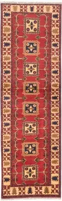 Vintage Hand-knotted Runner Rug 2'11" x 9'4" Traditional Wool Carpet