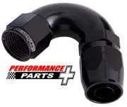 Aeroflow Cutter One-Piece Full Flow Swivel 120° Hose End -10AN AF554-10BLK